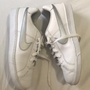 Nike white silver
